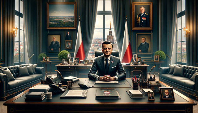 premier przy biurku